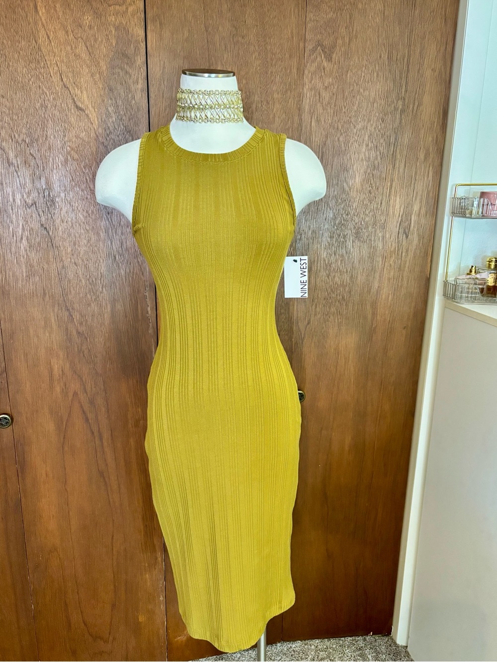 NWT Nine West Ribbed Midi Dress